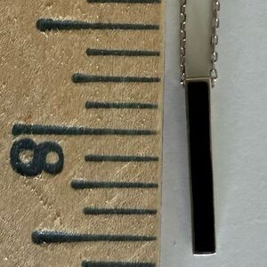 Silver and Black Pendant Necklace